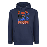 Navy loud and proud football mom Heavyweight Hoodie - Zillion Design Studio