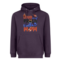 Plum loud and proud football mom Heavyweight Hoodie - Zillion Design Studio