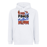 White loud and proud football mom Heavyweight Hoodie - Zillion Design Studio