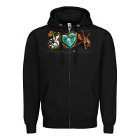 Black peace love rodeo Zipper Hoodie - texasbilliewilder