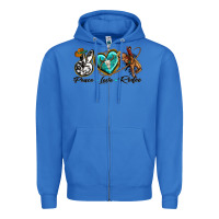 True Royal peace love rodeo Zipper Hoodie - texasbilliewilder