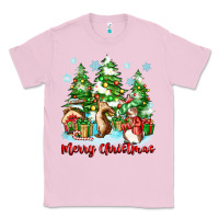 Bubblegum Pink merry christmas rabbits Classic Tee - Zillion Design Studio