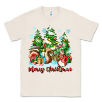 Natural merry christmas rabbits Classic Tee - Zillion Design Studio