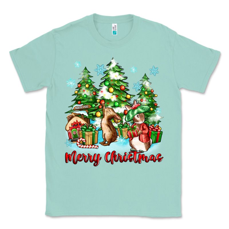Merry Christmas Rabbits Classic Tee by Zillion Design Studio | Teevron