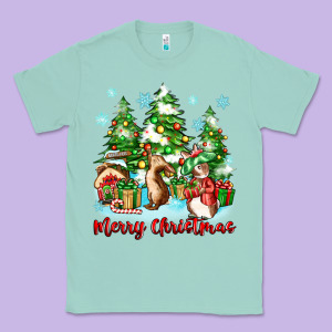 Merry Christmas Rabbits Classic Tee Designed By Zillion Design Studio