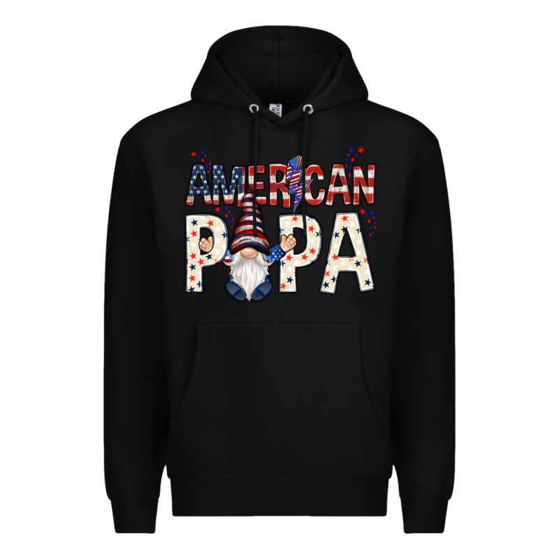 American Papa With Gnome Premium Hoodie by NancyCooperArtShop | Teevron