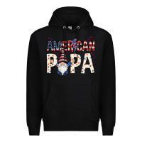 Black american papa with gnome Premium Hoodie - NancyCooperArtShop