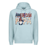 Blue Mist american papa with gnome Premium Hoodie - NancyCooperArtShop