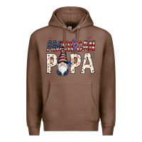 Chestnut american papa with gnome Premium Hoodie - NancyCooperArtShop