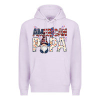 Lilac american papa with gnome Premium Hoodie - NancyCooperArtShop