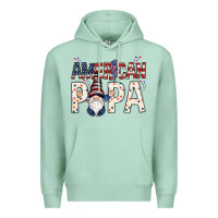 Seafoam american papa with gnome Premium Hoodie - NancyCooperArtShop