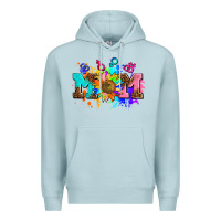 Blue Mist pride lesbian gay mom sunflower Premium Hoodie - AdoDesignShop