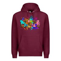Burgundy pride lesbian gay mom sunflower Premium Hoodie - AdoDesignShop