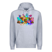 Heather Grey pride lesbian gay mom sunflower Premium Hoodie - AdoDesignShop