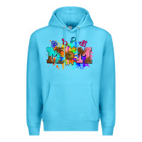 Ocean Blue pride lesbian gay mom sunflower Premium Hoodie - AdoDesignShop
