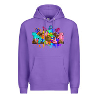Purple pride lesbian gay mom sunflower Premium Hoodie - AdoDesignShop