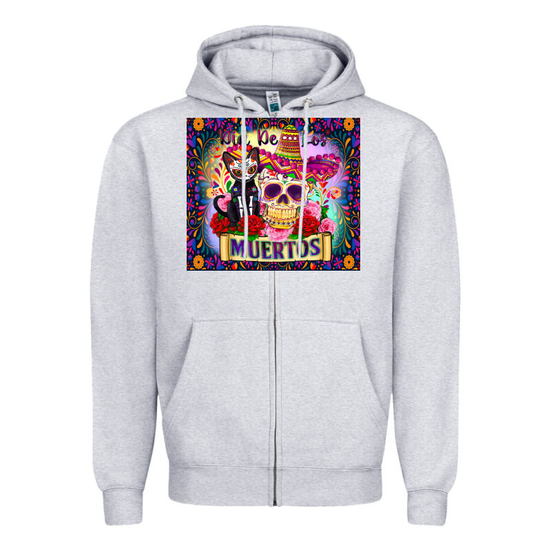 Dia De Los Muertos Zipper Hoodie by Zillion Design Studio | Teevron