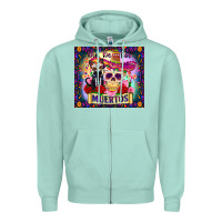 Seafoam dia de los muertos Zipper Hoodie - Zillion Design Studio