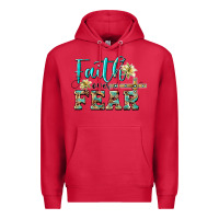 Cardinal faith over fear with cross Premium Hoodie - BarkalooDesign