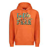 Carrot faith over fear with cross Premium Hoodie - BarkalooDesign