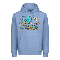 Colony Blue faith over fear with cross Premium Hoodie - BarkalooDesign