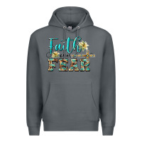 Rock faith over fear with cross Premium Hoodie - BarkalooDesign