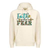 Tofu faith over fear with cross Premium Hoodie - BarkalooDesign