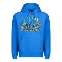 True Royal faith over fear with cross Premium Hoodie - BarkalooDesign