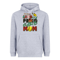 Heather Grey loud and proud softball mom Heavyweight Hoodie - Zillion Design Studio