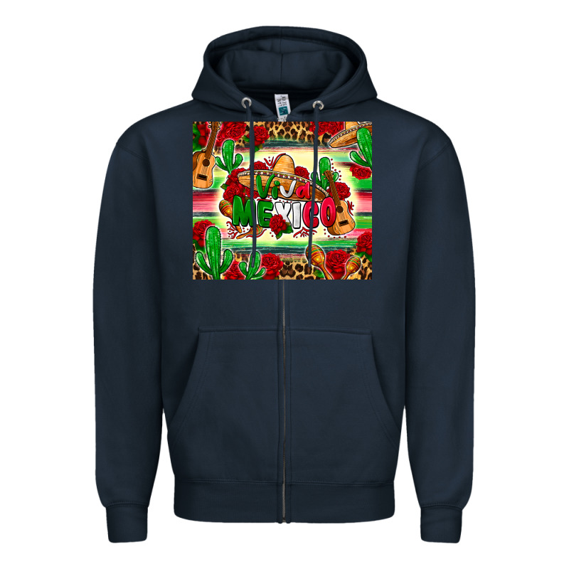 Viva Mexico Zipper Hoodie by Zillion Design Studio | Teevron