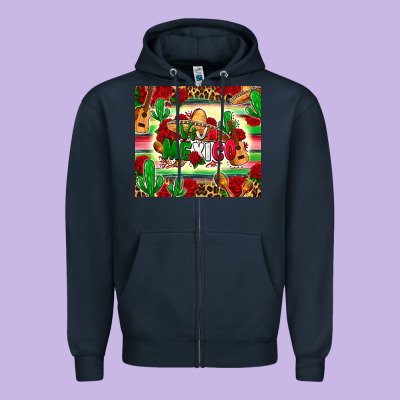 Viva Mexico Zipper Hoodie Designed By Zillion Design Studio