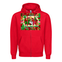 Red viva mexico Zipper Hoodie - Zillion Design Studio