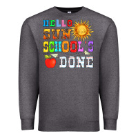 Charcoal Heather hello sun schools done Premium Sweatshirt - HRA Design Shop
