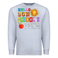 Heather Grey hello sun schools done Premium Sweatshirt - HRA Design Shop