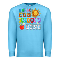 Ocean Blue hello sun schools done Premium Sweatshirt - HRA Design Shop