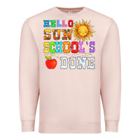 Pale Pink hello sun schools done Premium Sweatshirt - HRA Design Shop