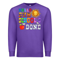 Purple hello sun schools done Premium Sweatshirt - HRA Design Shop