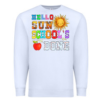 White hello sun schools done Premium Sweatshirt - HRA Design Shop