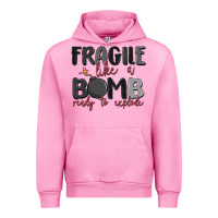 Fuchsia Pink fragile like a bomb ready to explode Urban Hoodie - MaliasSmallBusiness