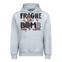 Heather Grey fragile like a bomb ready to explode Urban Hoodie - MaliasSmallBusiness