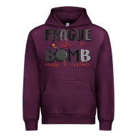 Mauve Wine fragile like a bomb ready to explode Urban Hoodie - MaliasSmallBusiness