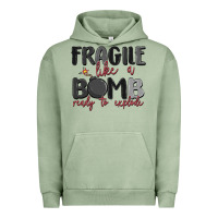 Pigment Oil Green fragile like a bomb ready to explode Urban Hoodie - MaliasSmallBusiness