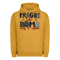 Pigment Peanut Butter fragile like a bomb ready to explode Urban Hoodie - MaliasSmallBusiness