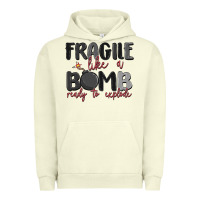 Pigment Pistachio fragile like a bomb ready to explode Urban Hoodie - MaliasSmallBusiness