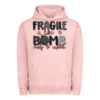 Pigment Salmon fragile like a bomb ready to explode Urban Hoodie - MaliasSmallBusiness