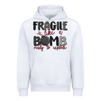 White fragile like a bomb ready to explode Urban Hoodie - MaliasSmallBusiness