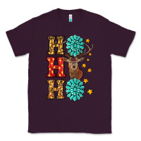 Plum Gemstone And Reindeer Christmas Ho Ho Ho Classic Tee - RanaPortraitStore