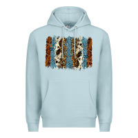 Blue Mist tool leather leopard cowhide backround Premium Hoodie - RanaPortraitStore