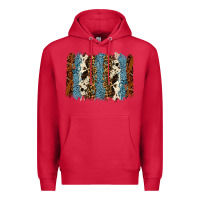 Cardinal tool leather leopard cowhide backround Premium Hoodie - RanaPortraitStore
