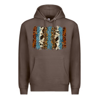 Coffee tool leather leopard cowhide backround Premium Hoodie - RanaPortraitStore